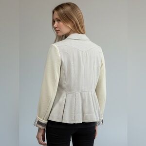 Aratta Silent Journey Stripe Blazer • Mixed Textures • NWOT • Size L